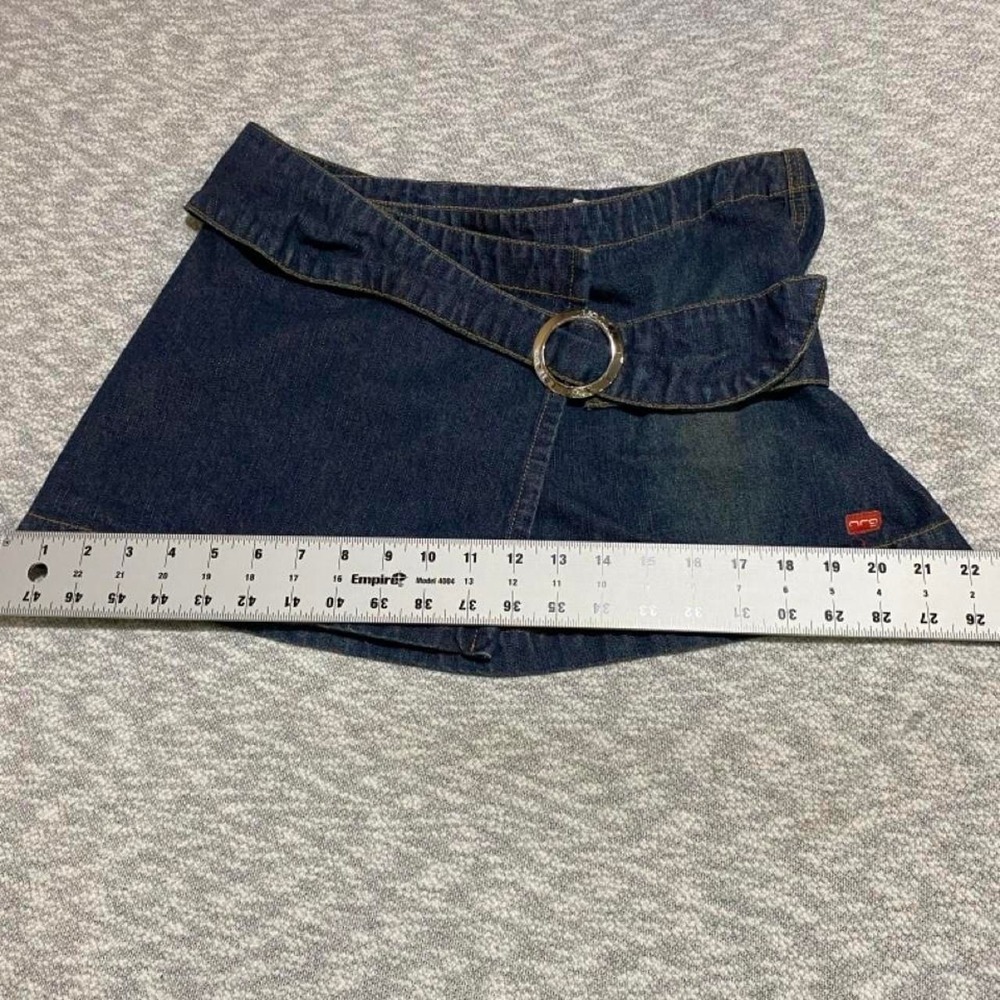 Y2K UN.LTD Denim Mini wraparound Skirt with Belt Women10. SKU-B833